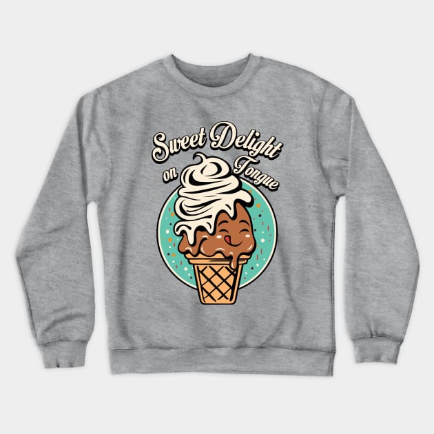 Sweet Delight on Tongue Crewneck Sweatshirt by SimplyIdeas